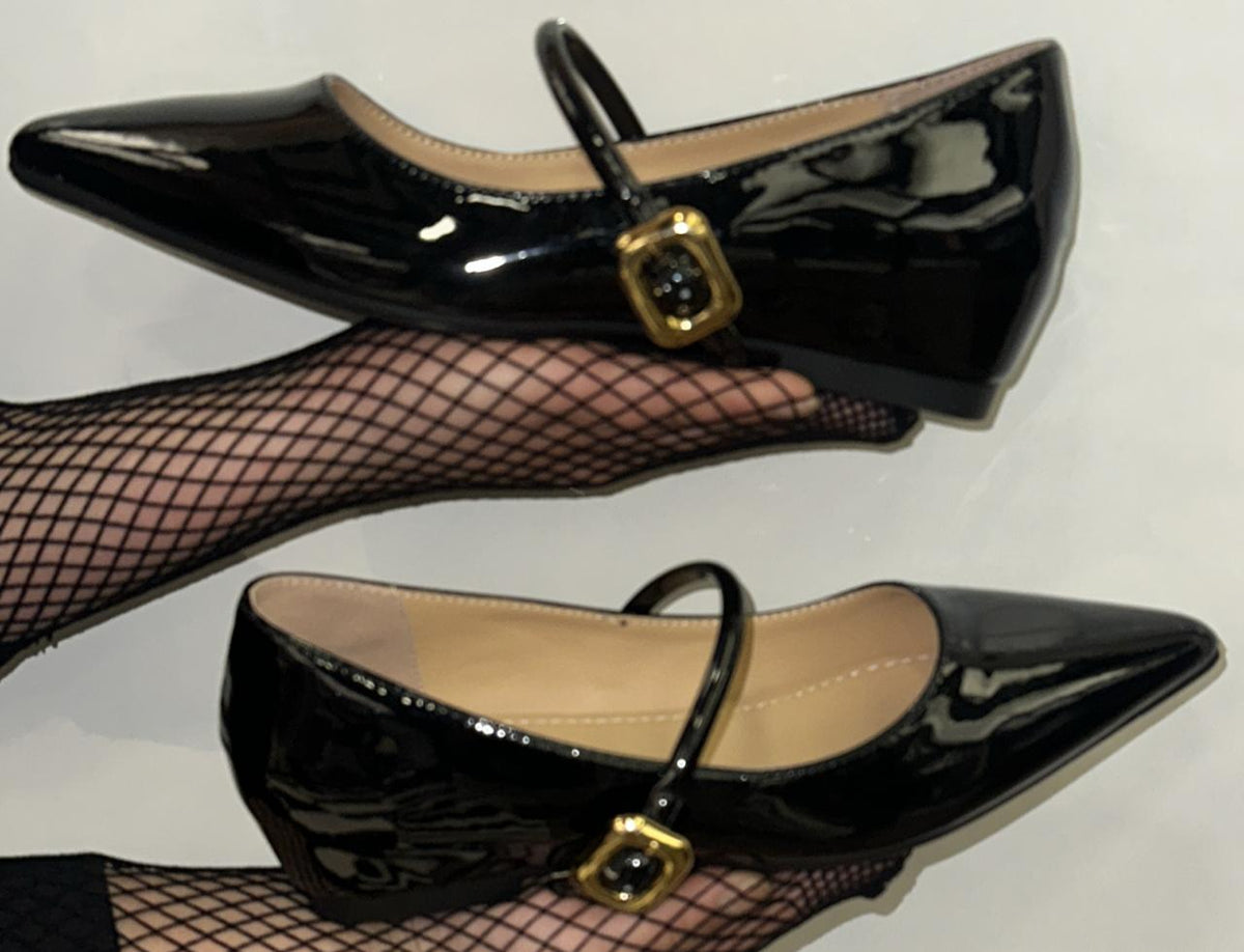 Mary Jane Flats with Buckle Straps