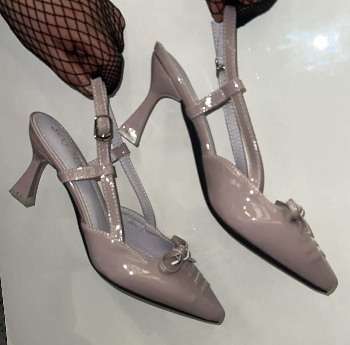 T-strap Slingback heels