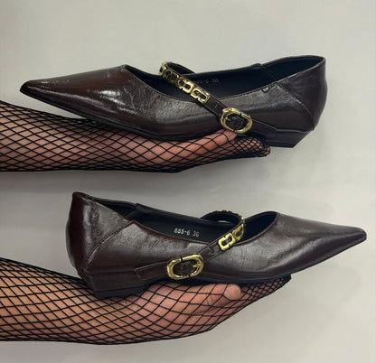 Nior Luxe Pointed Flats