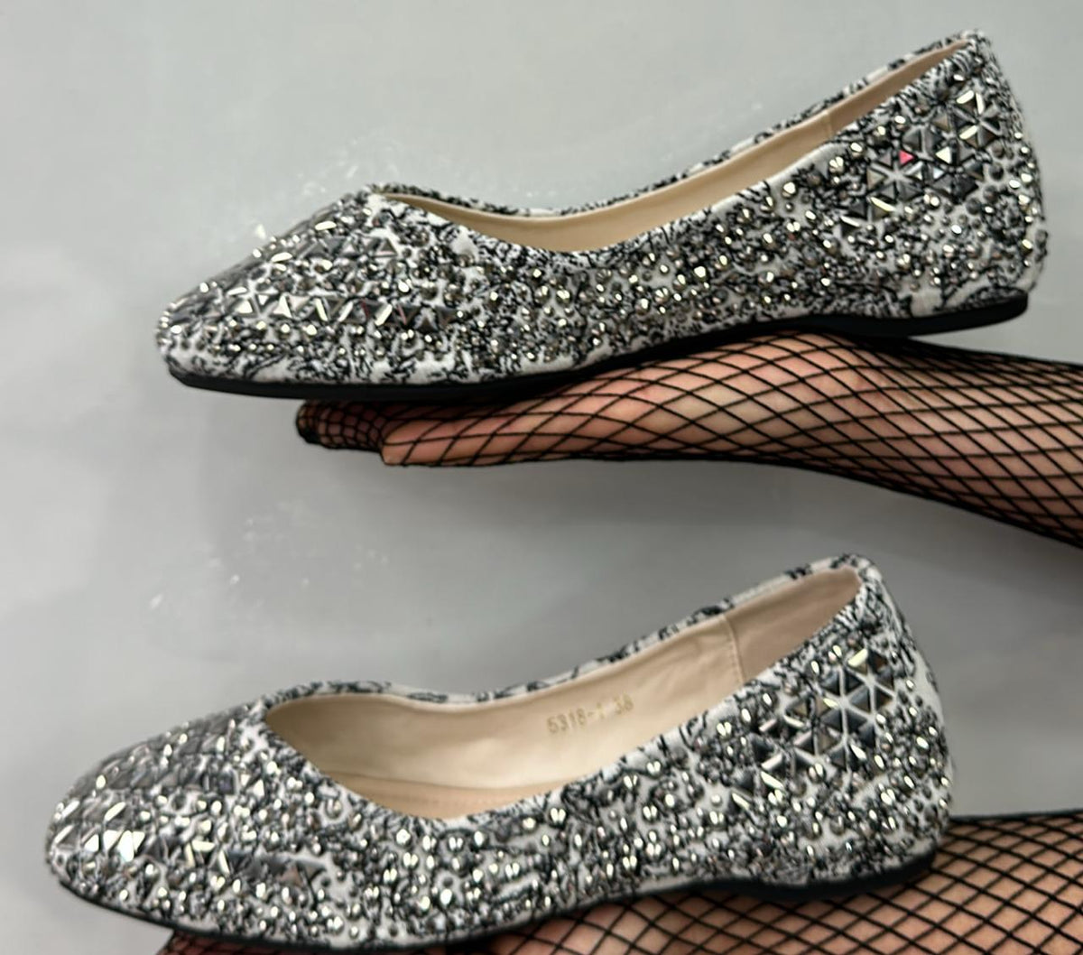 Women's Rhinestone-Embellished Ballet Flats
