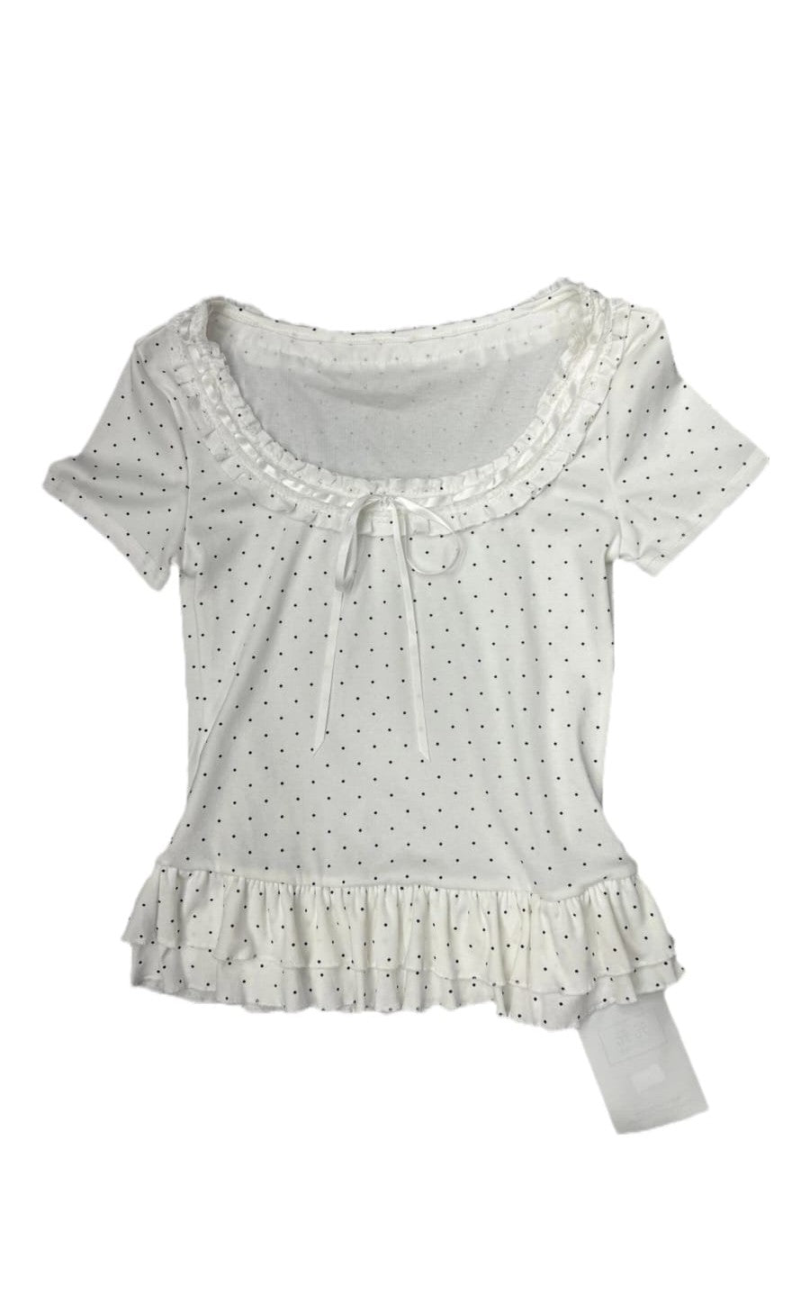 Polka Dot Peplum Baby Top