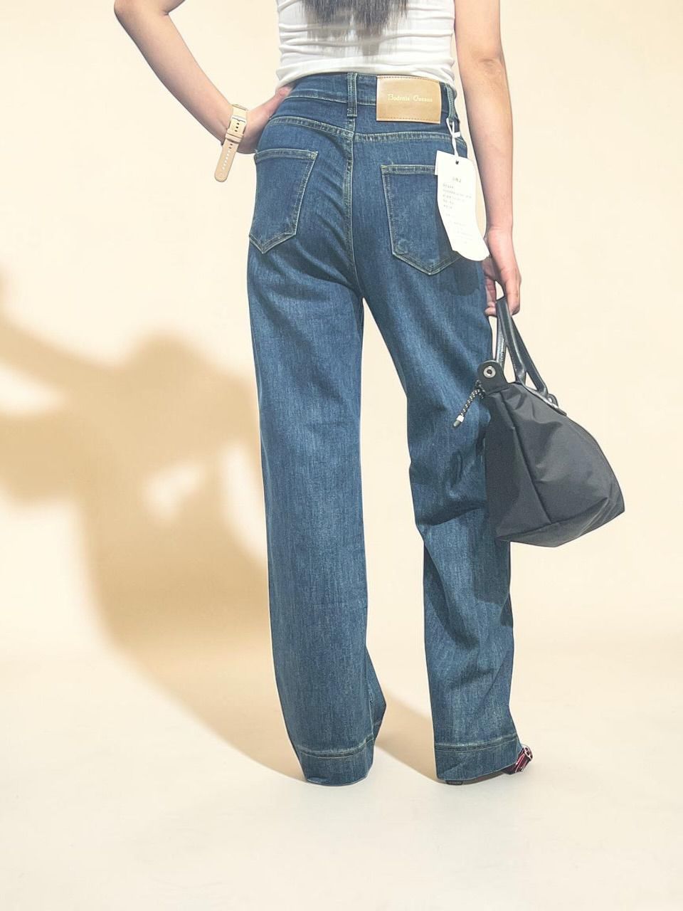 Vintage wash Straight wide Jeans