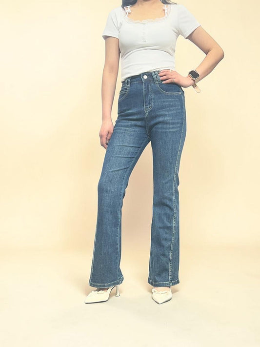 Mid-rise Slim Flare Jeans