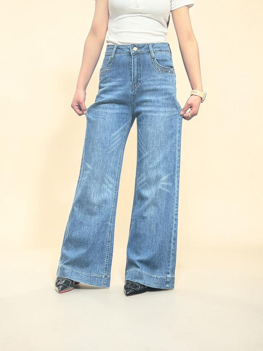 Loose Fit Palazzo Jeans