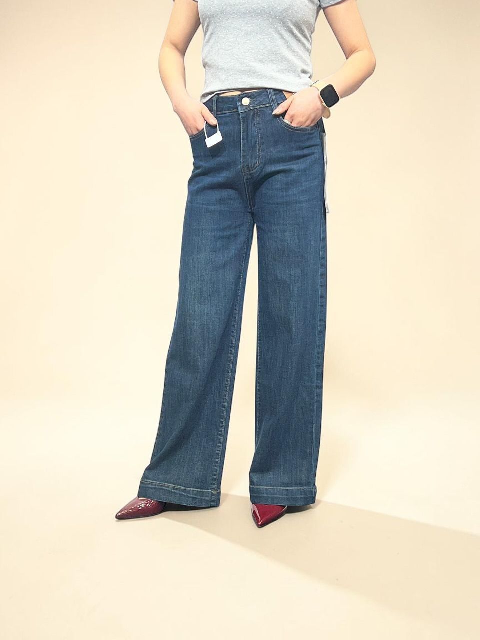 High-Waisted Wide Straight Leg Jeans