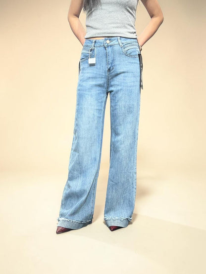 Light-wash Wide Jeans