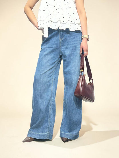 Vintage-wash Baggy Jeans