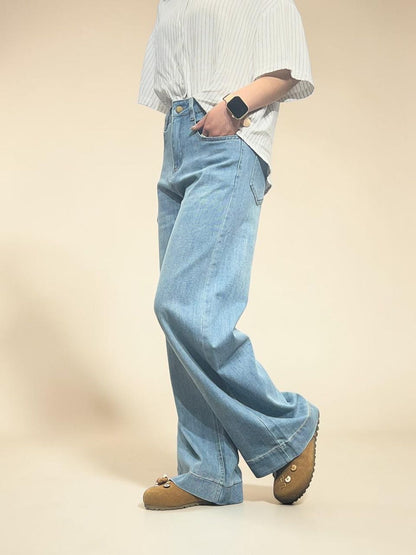 Relaxed Straight Wide-leg Jeans