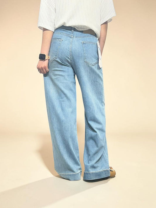 Relaxed Straight Wide-leg Jeans