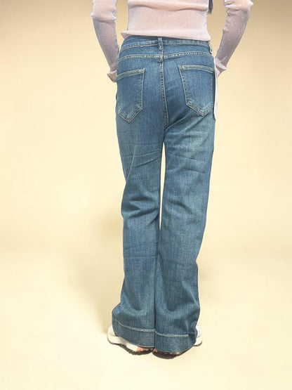 High-waisted Bootcut Jeans