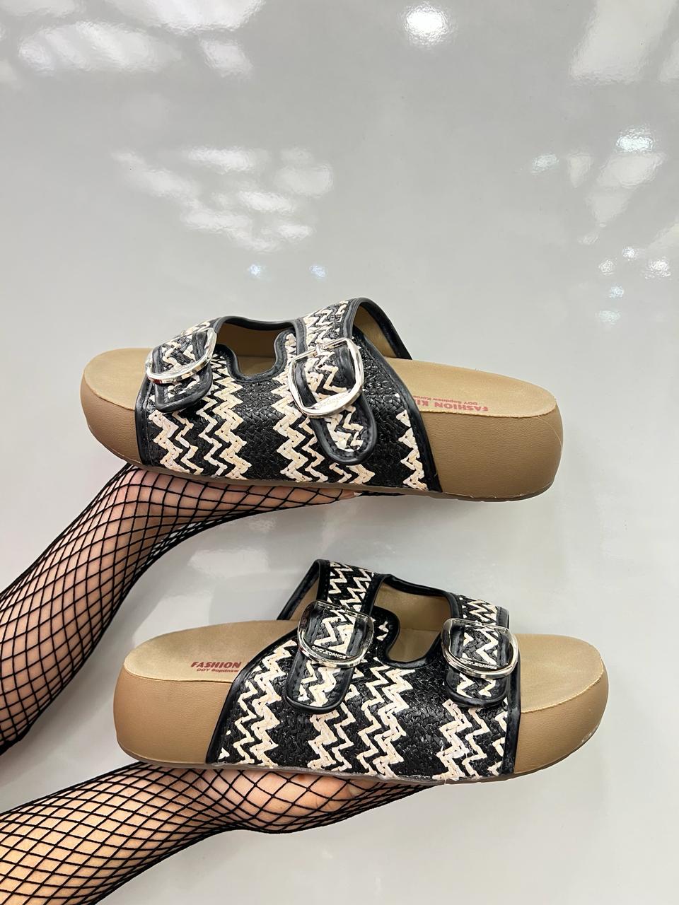 Classic Double Buckle Comfort Slides