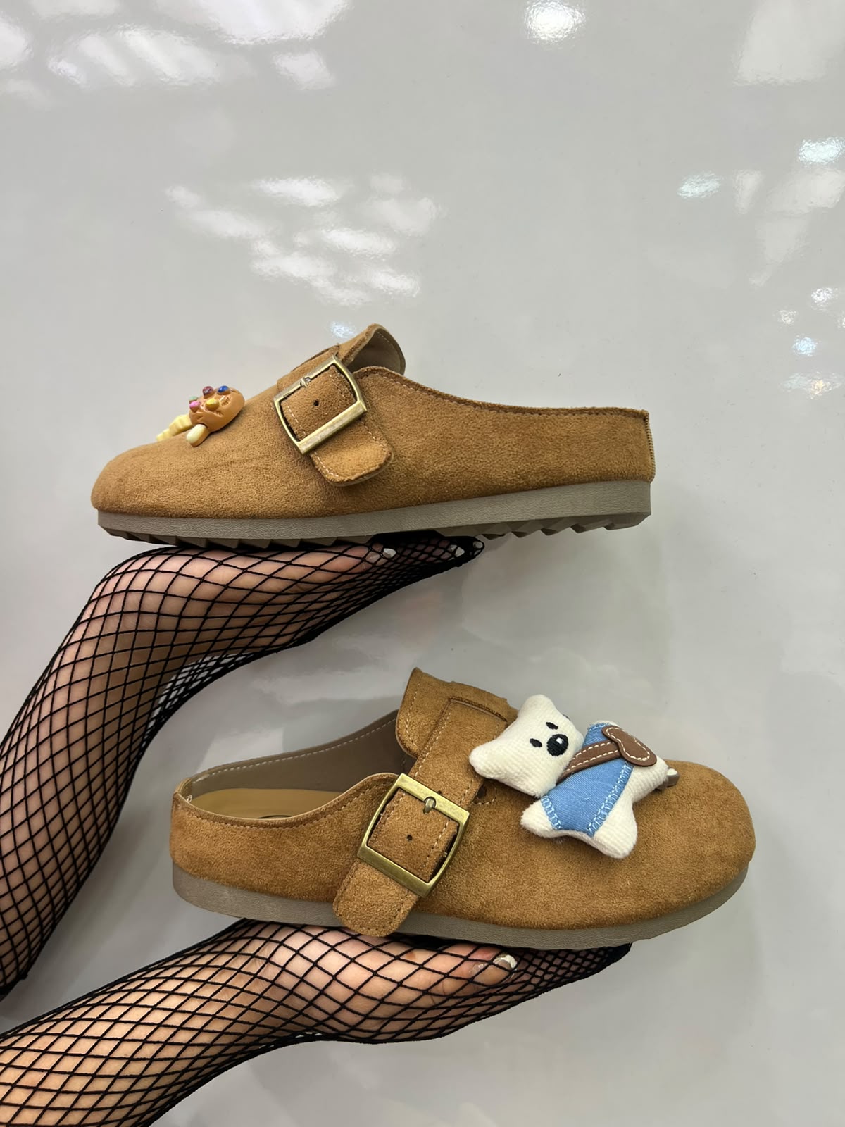 Boston -Style Suede Clogs