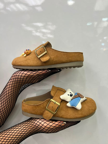 Boston -Style Suede Clogs