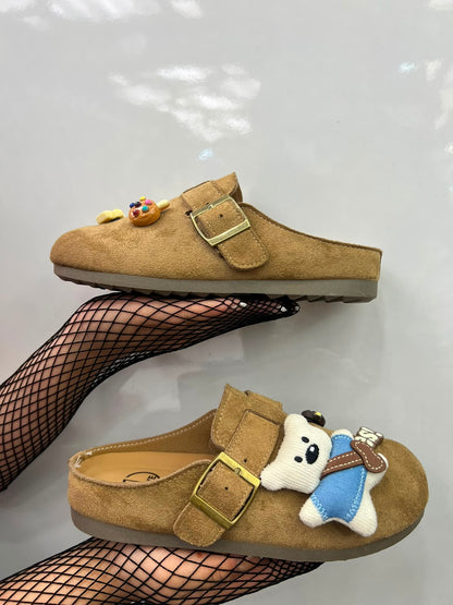 Boston -Style Suede Clogs