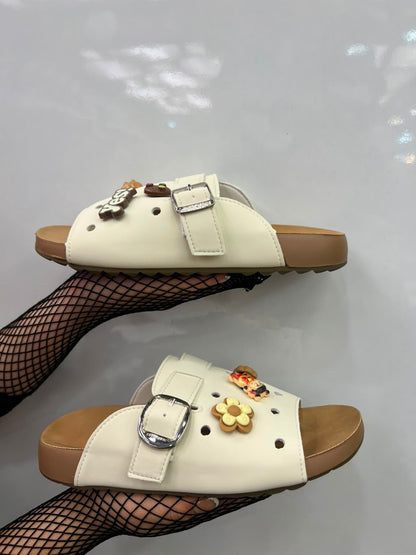 Buckle Comfort Slides Sandal