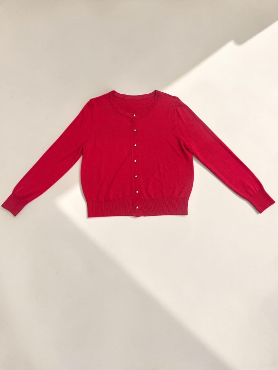 Women's Fine Knit Crew Cardigan