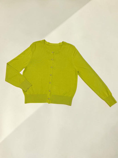 Women's Fine Knit Crew Cardigan