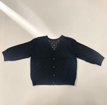 Pointelle V-Neck Cardigan