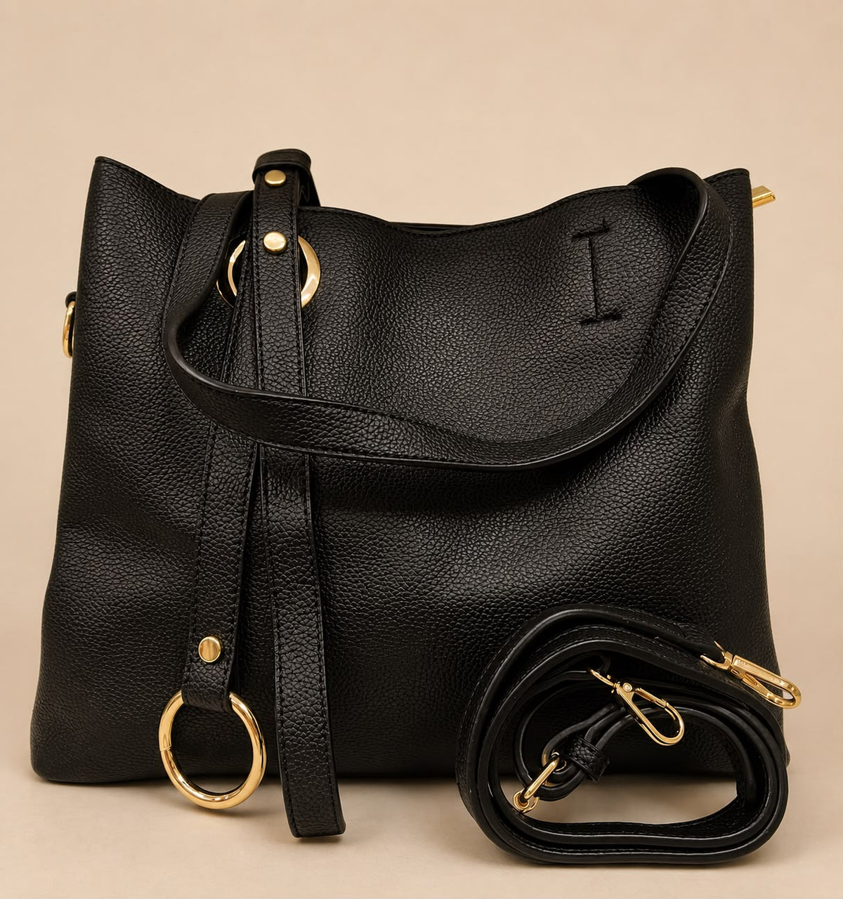 Classic Pebbled Leather Shoulder Tote