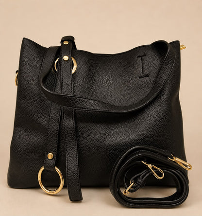 Classic Pebbled Leather Shoulder Tote