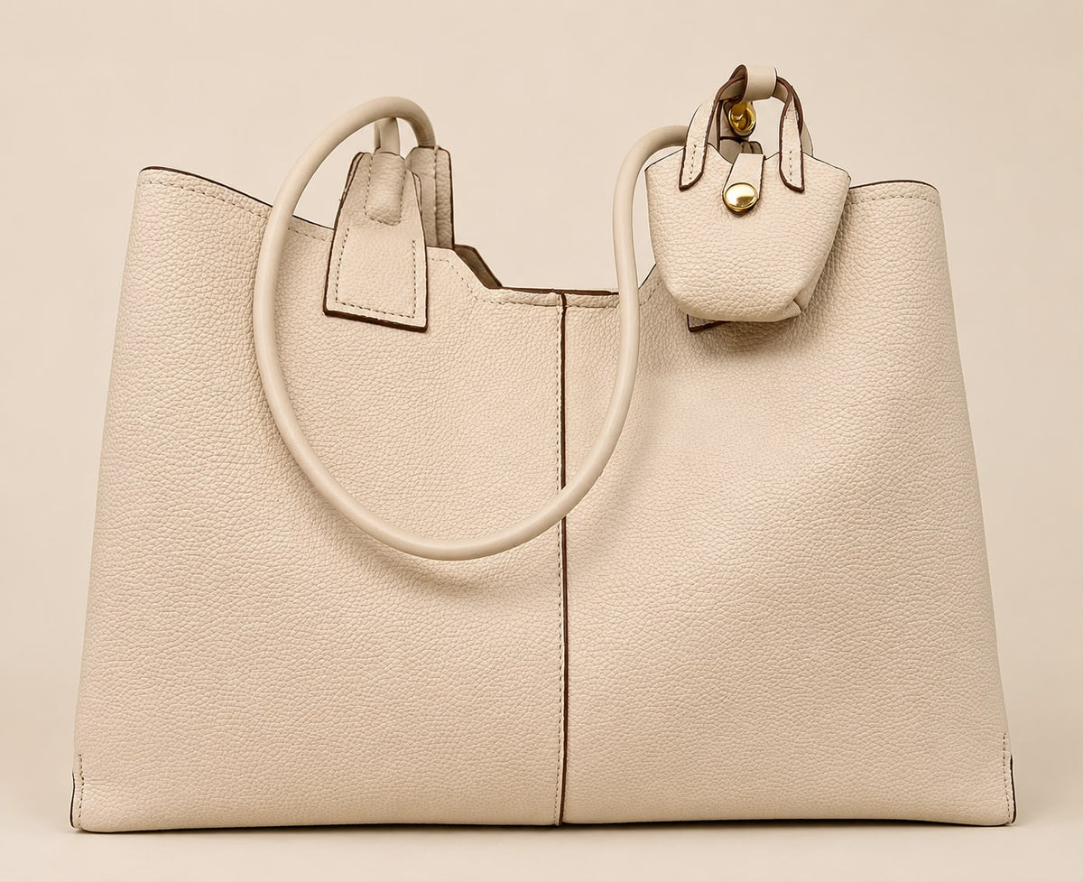 Tote Bag With Mini Bag Charm