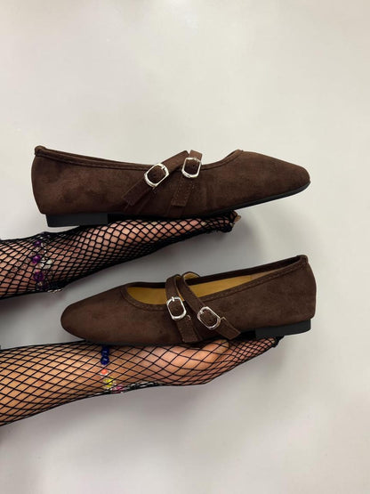 Buckle Mary Jane Ballet Flats