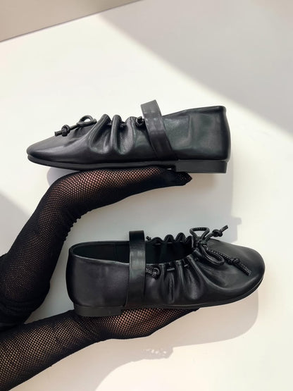 Ruched Mary Jane Ballet
