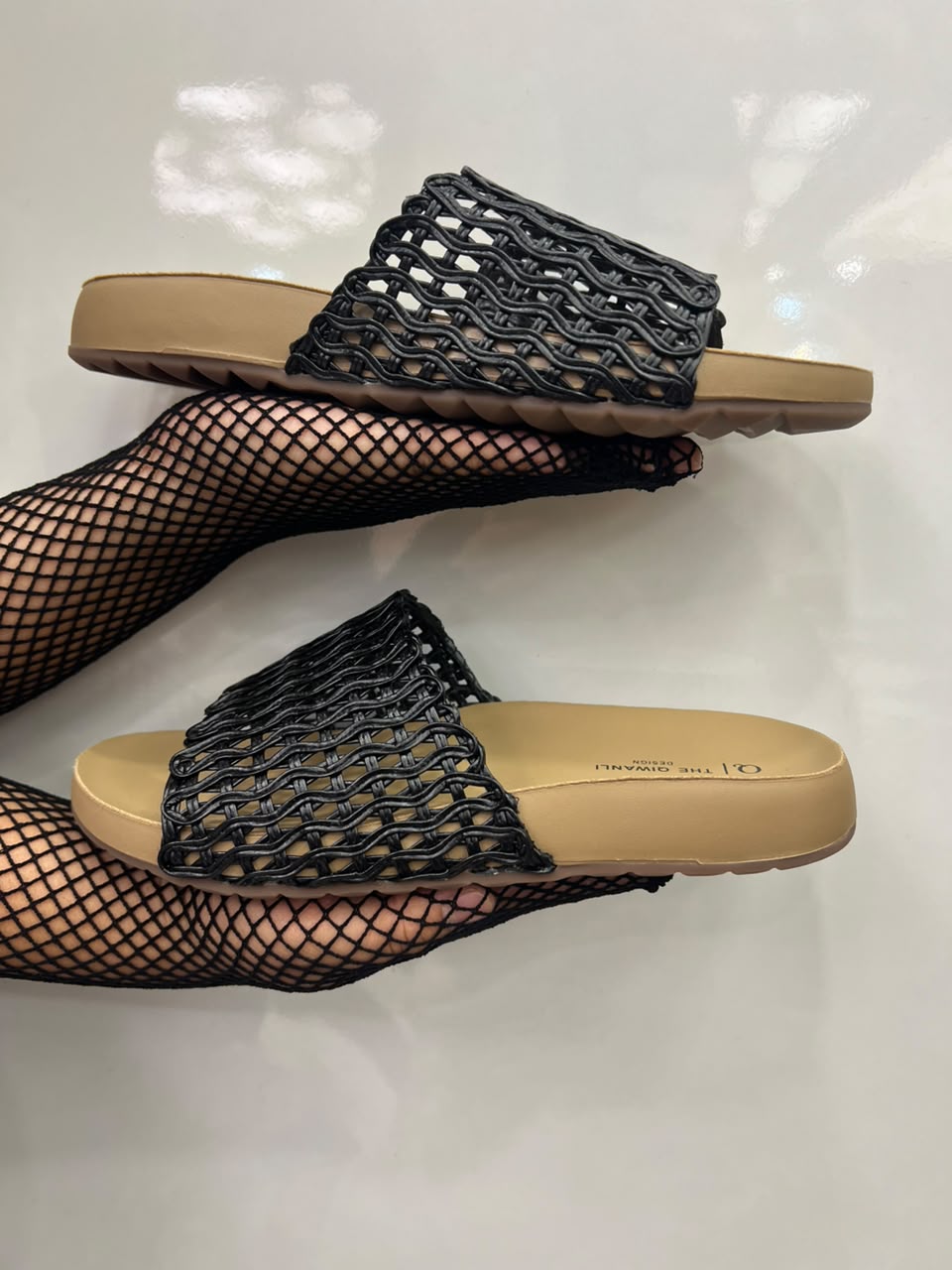 Woven Comfort Slide Sandals