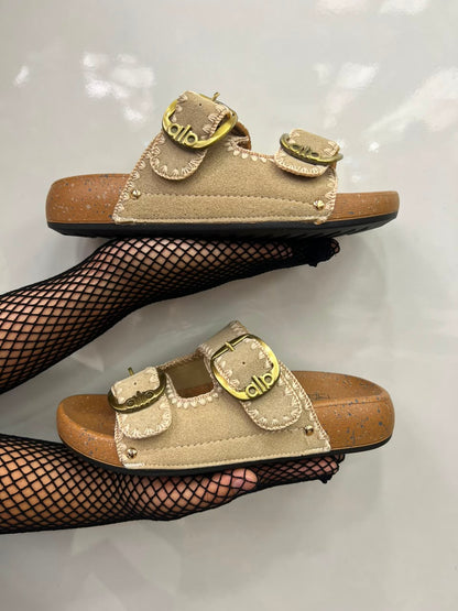 Double-Buckle Comfort Slides