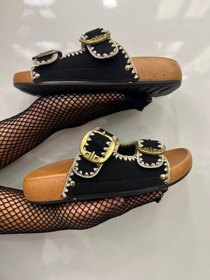 Double-Buckle Comfort Slides