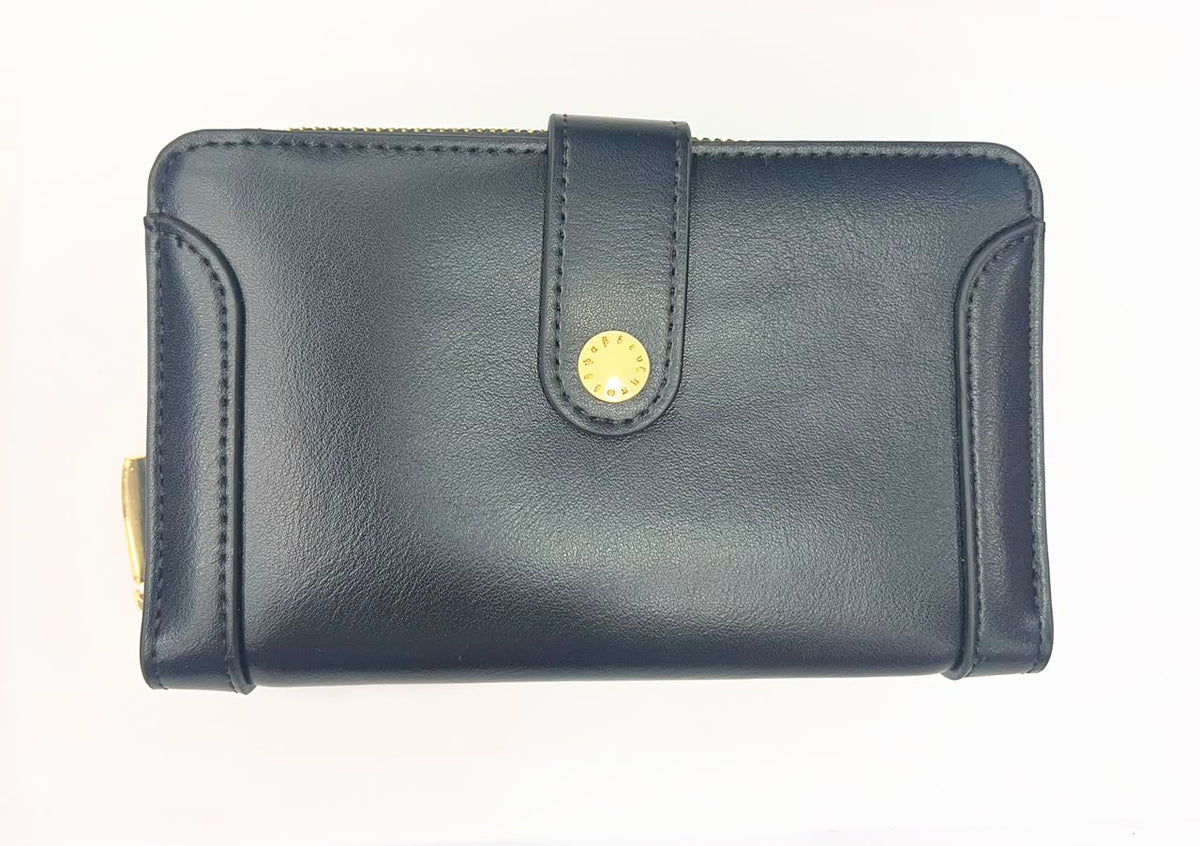 Taupe Elegance Snap Zip Wallet