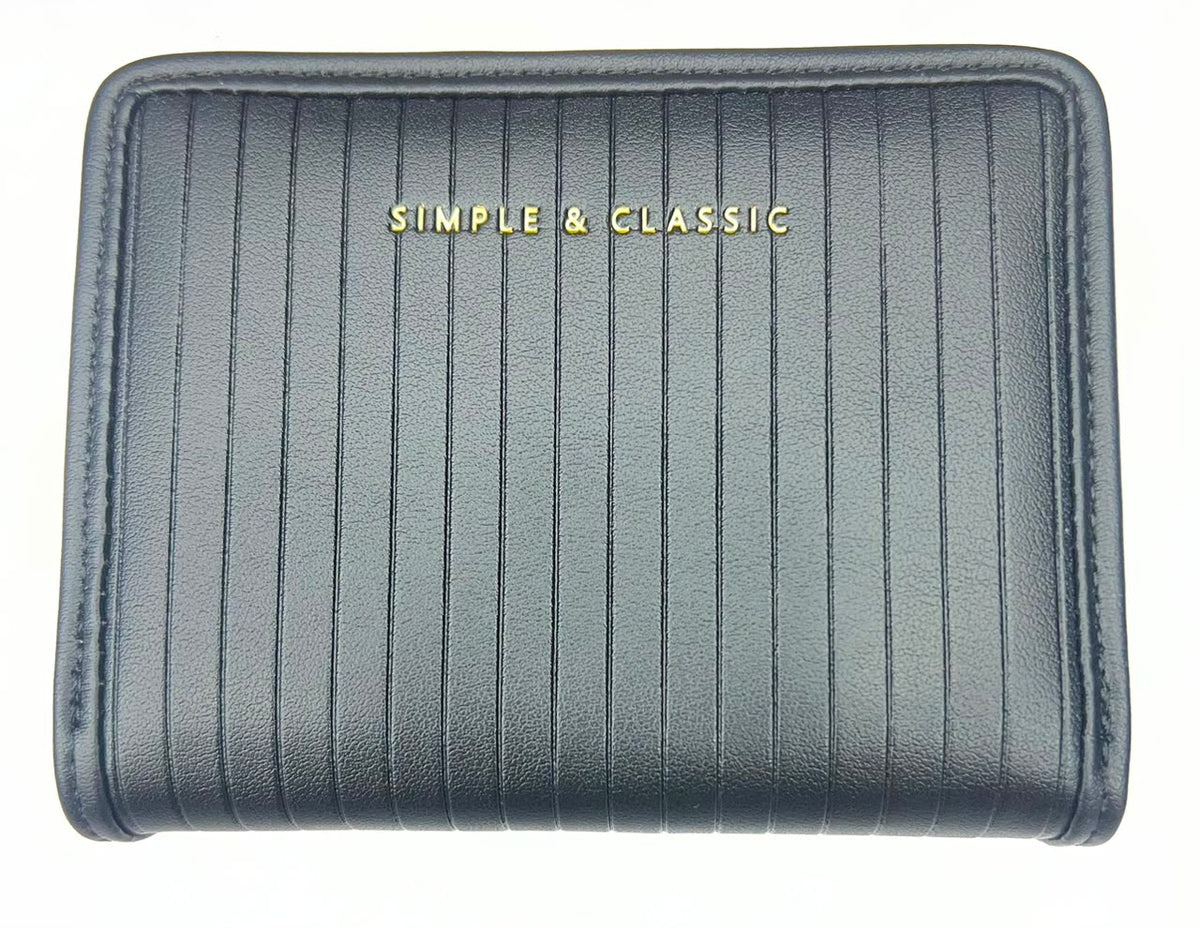Vertical -Pattern Zip Wallet