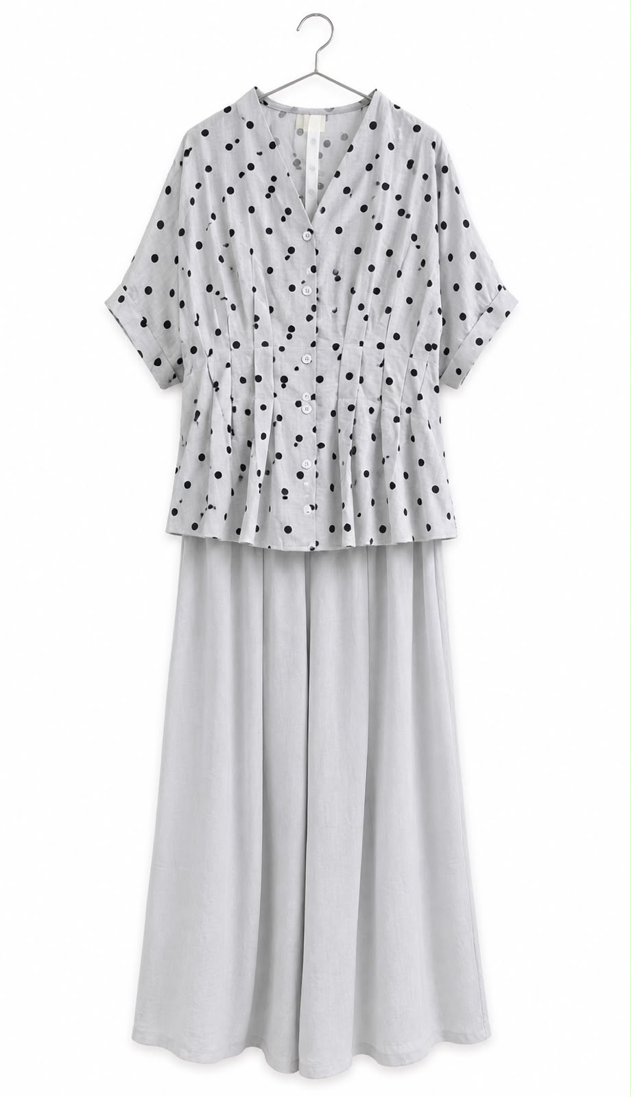 Polka Dot Two-Piece Pant Set
