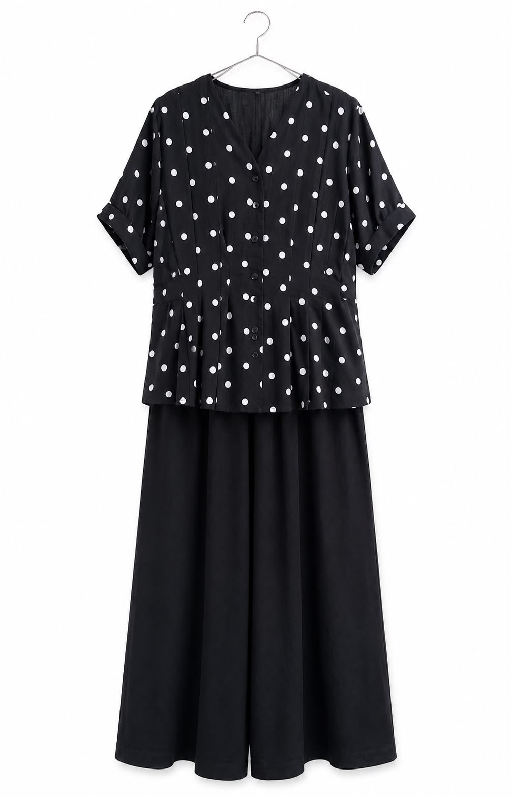 Polka Dot Two-Piece Pant Set