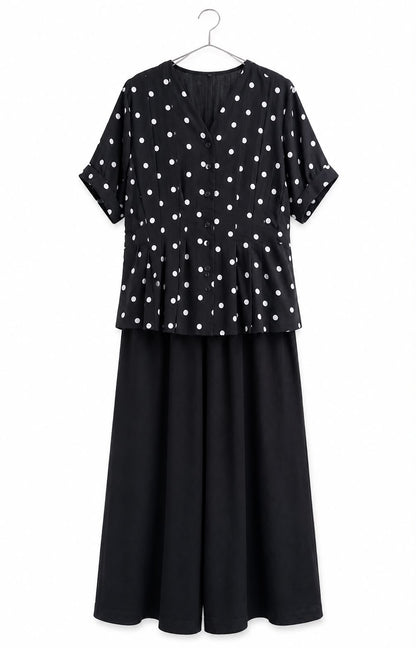 Polka Dot Two-Piece Pant Set