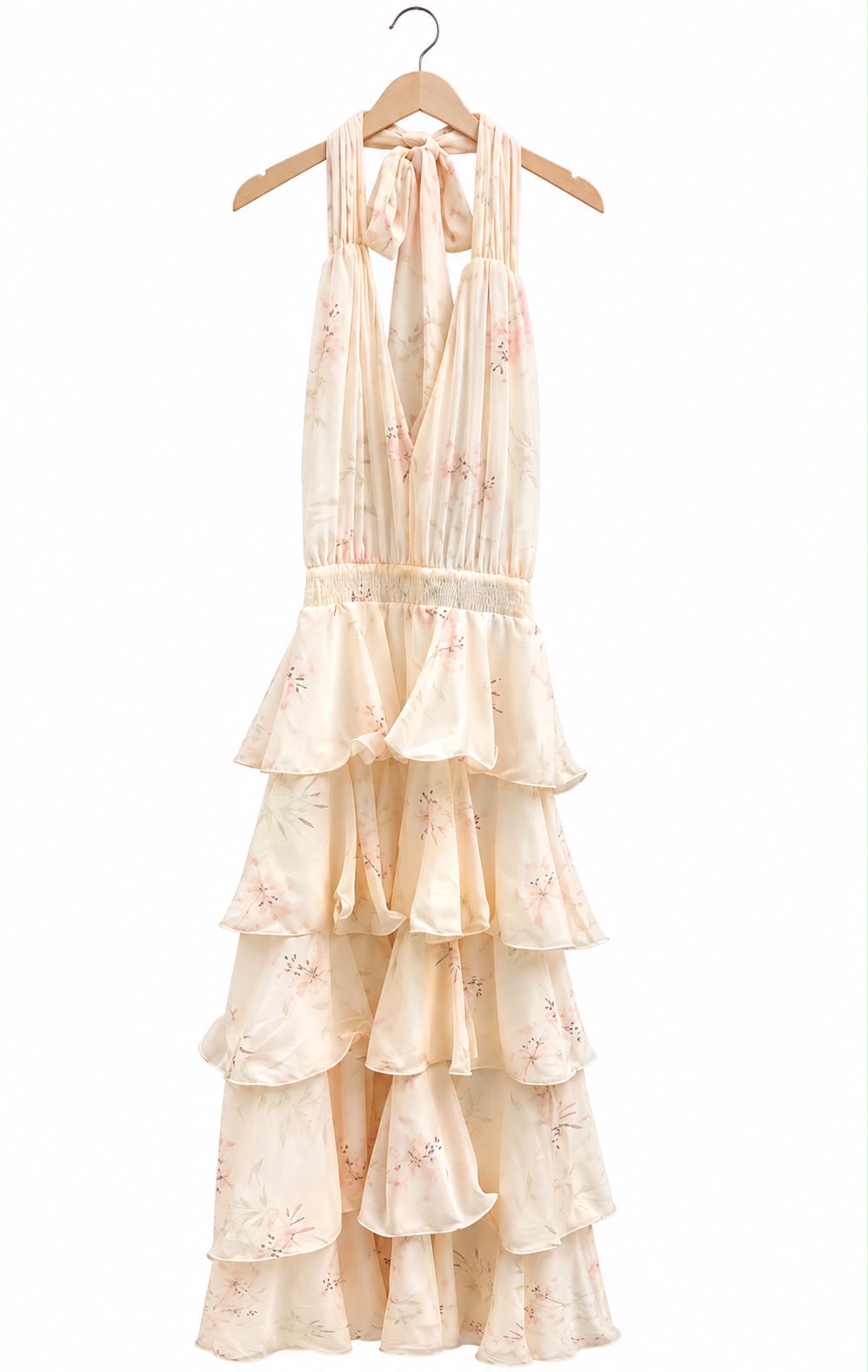 Blush Blossom Tiered Maxi Dress