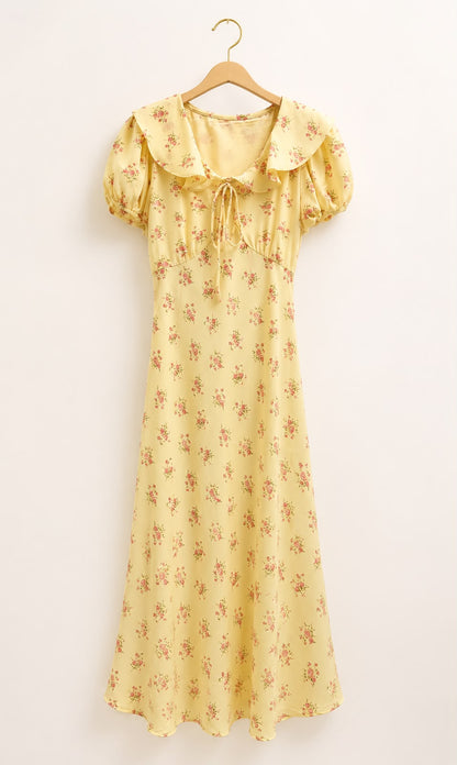 Bloom Ruffle Midi Dress