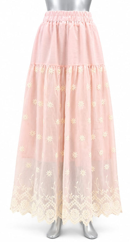 Embroidered Maxi Skirt