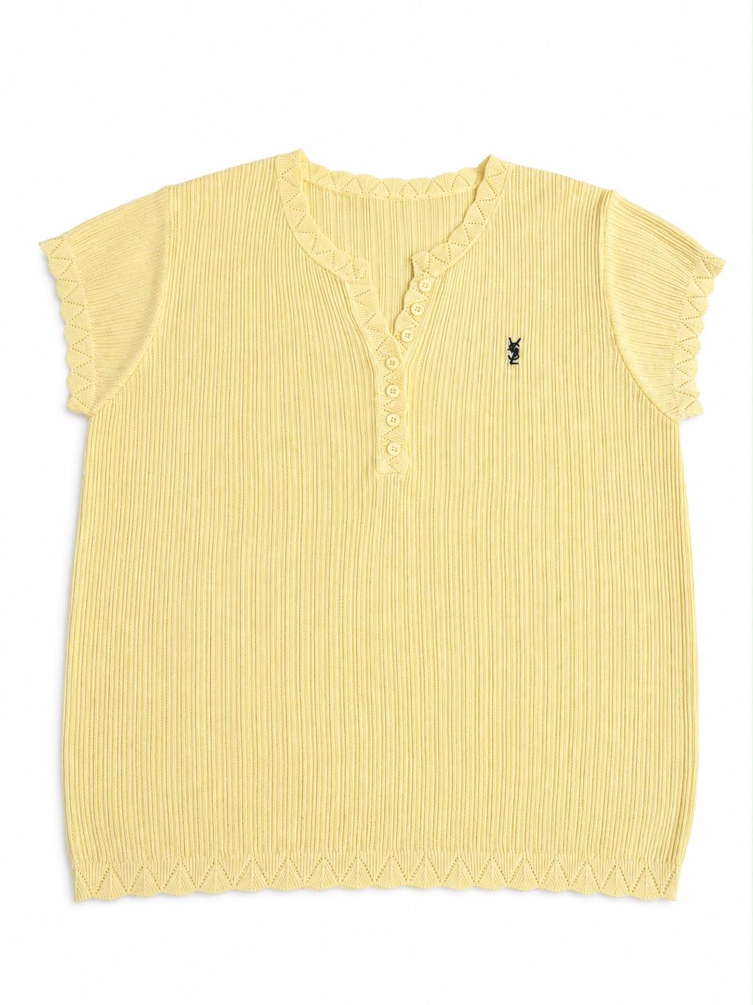 Ribbed Henley Top
