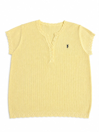 Ribbed Henley Top