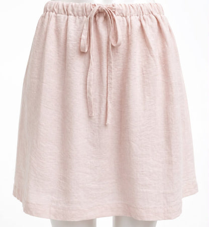 Blush Linen -Blend Mini Skirt