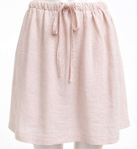 Blush Linen -Blend Mini Skirt