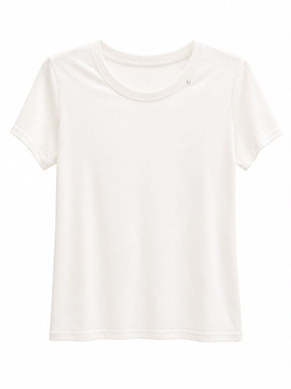 Crimson Soft Scoop-Neck Tee