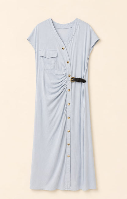 Ivory Ruched Dress