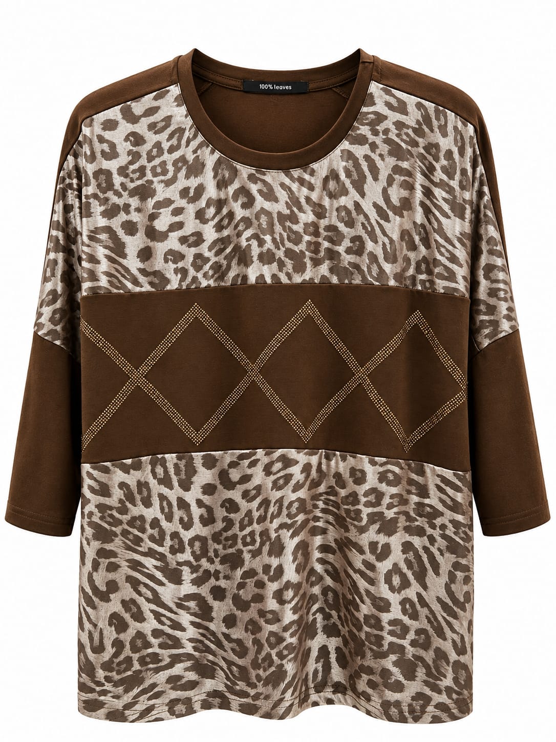 Leopard Diamond Top