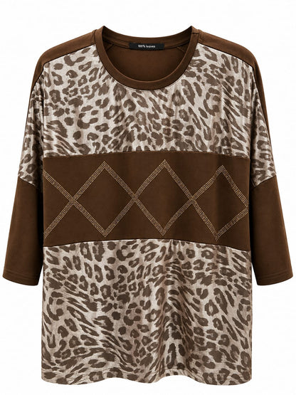 Leopard Diamond Top