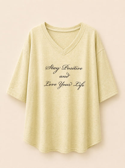 V-Neck Graphic Top