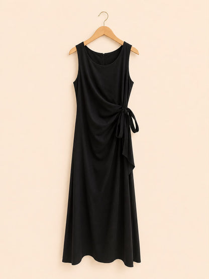 Draped Knot Maxi Dress