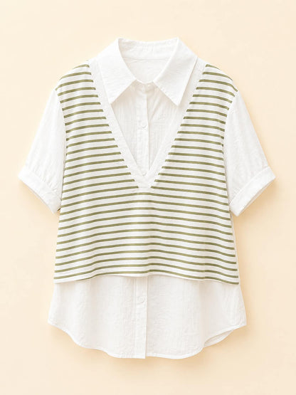 Stripe Layered Shirt