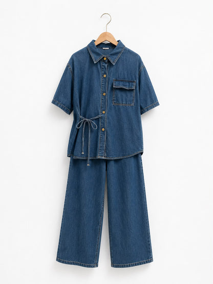 Denim Tie -Waist Co-Ord